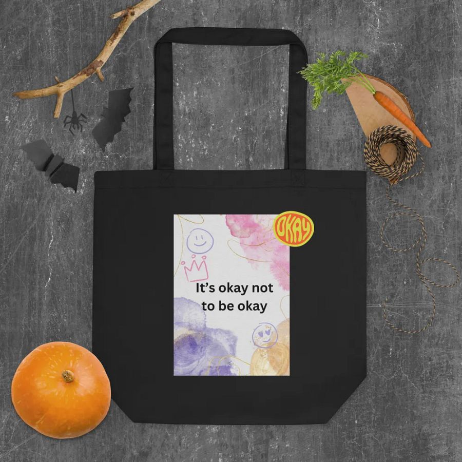 Black Tote Bag With Quote product image (5)