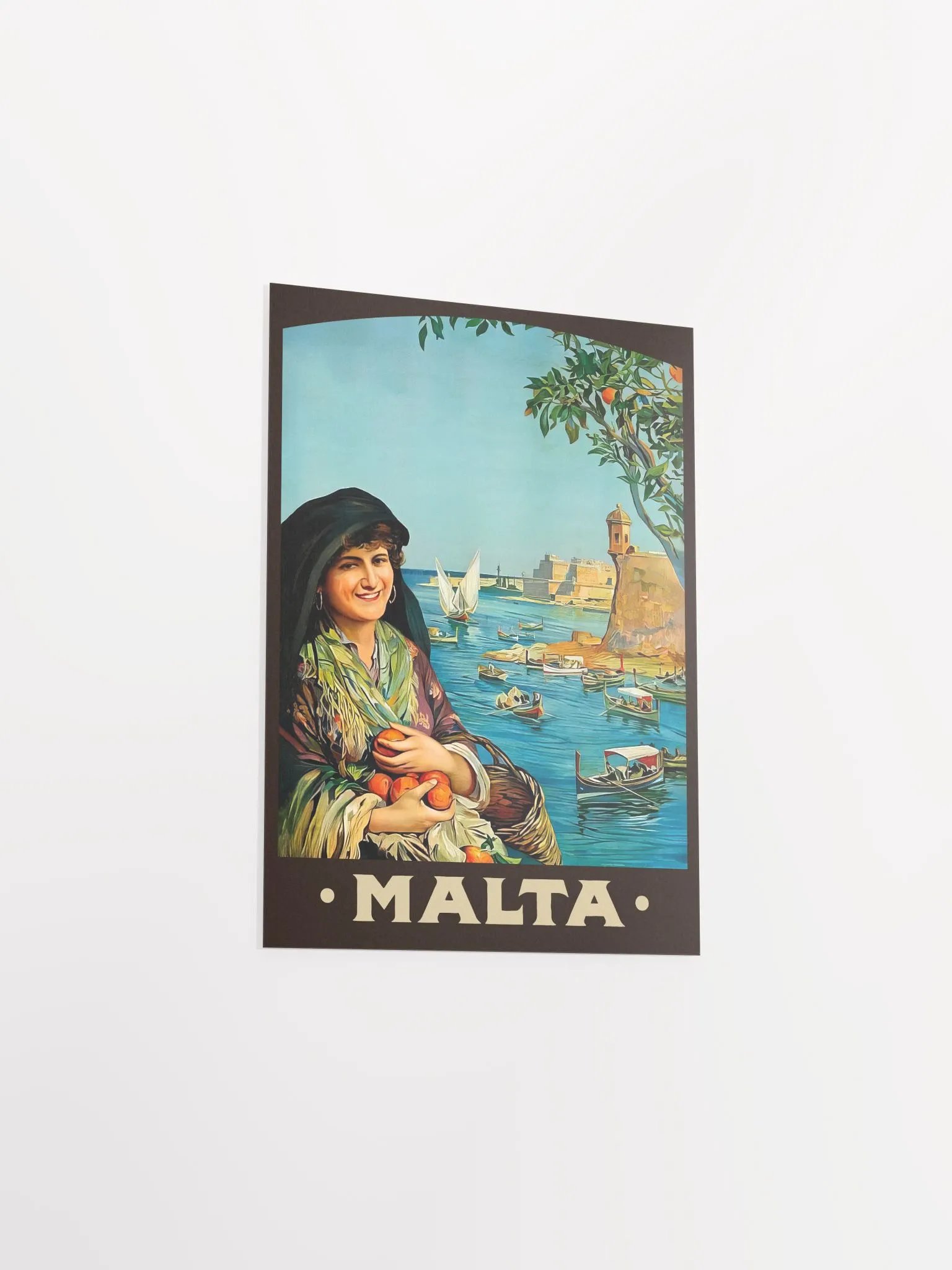 Malta, Valletta 1910s — retro travel poster, vintage travel art print, retro travel wall art, triptych wall art product image (9)