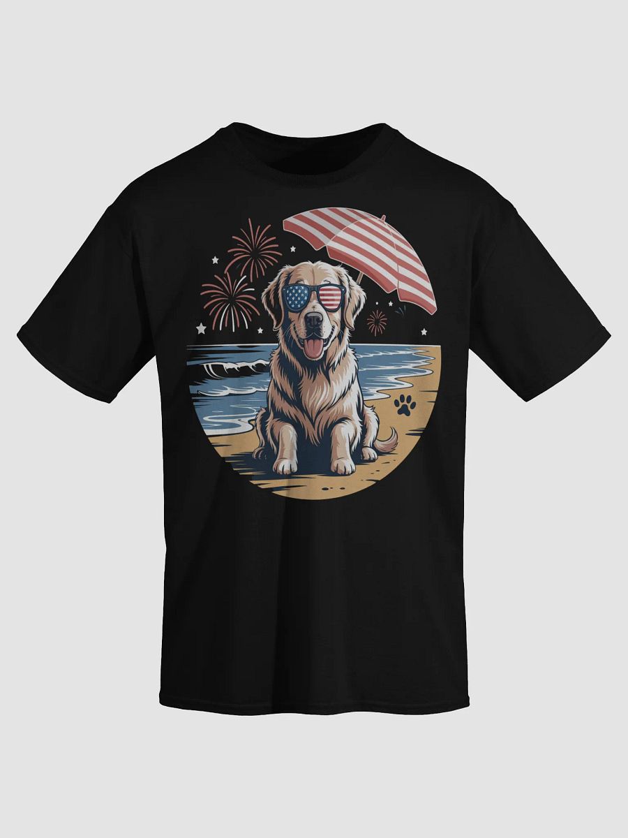 Patriotic Retriever Pup Beach Party T-Shirt product image (11)