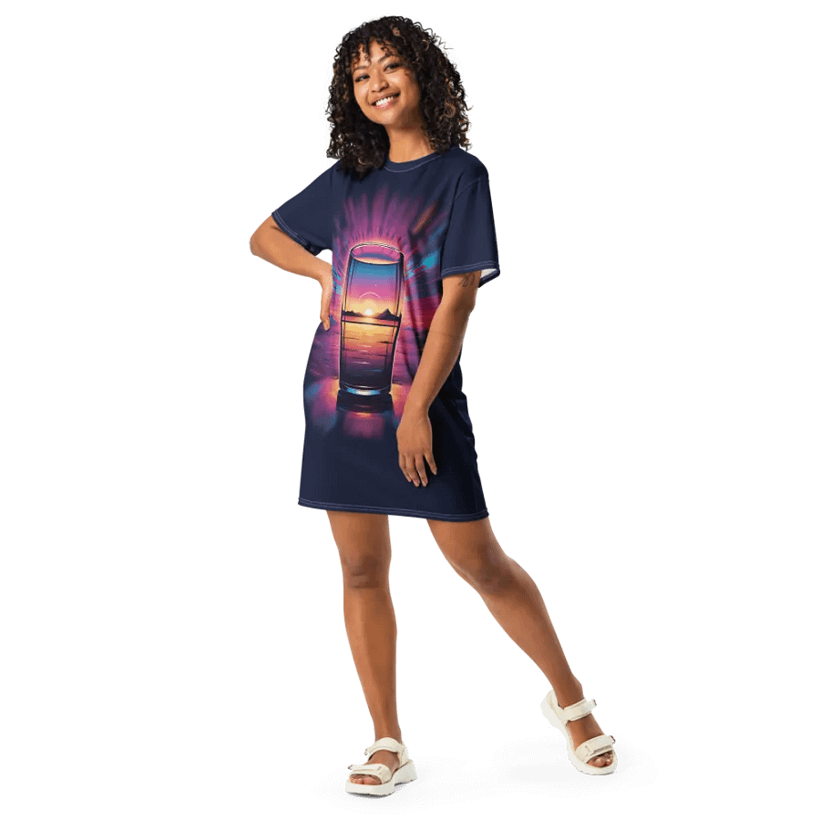 Beer Sunset All Over Print T-shirt Dress product image (9)