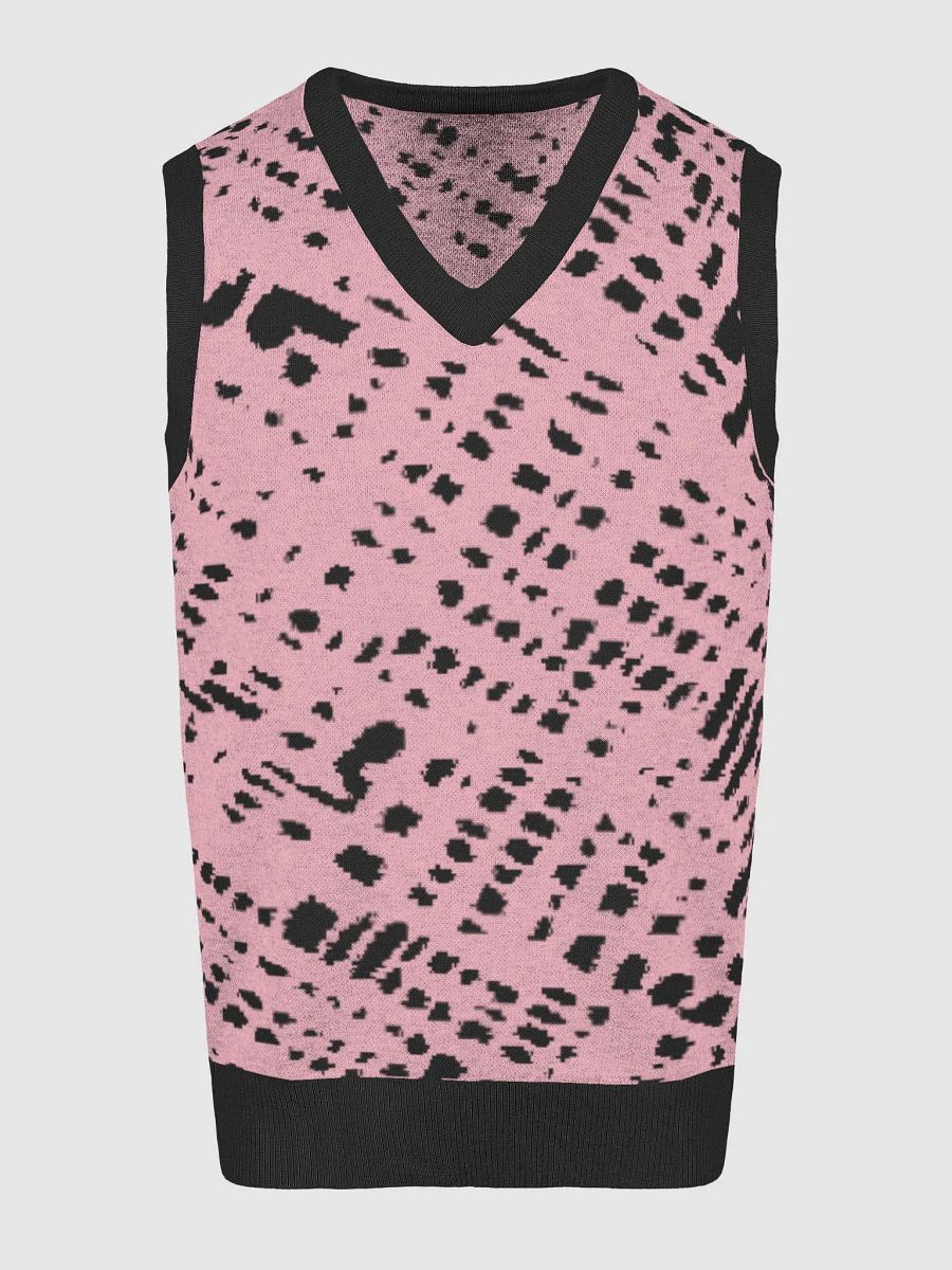 Customizable Jacquard Knit V-Neck Vest product image (15)