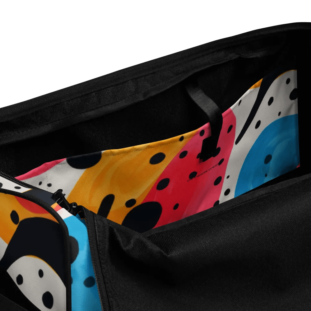 “Tangerine Blue Dreams” All-over Multi-Pattern Duffle Bag product image (4)