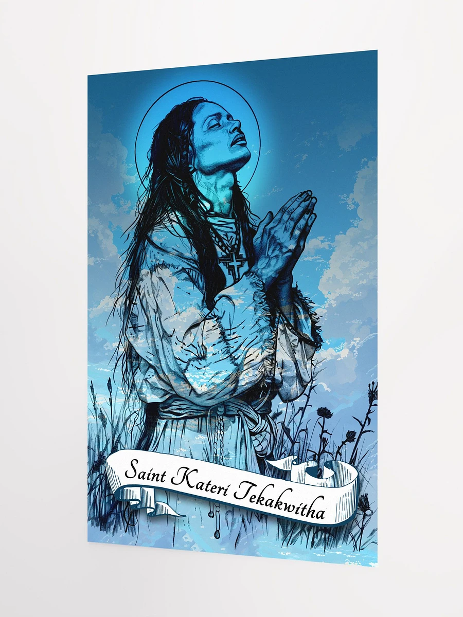 Saint Kateri Tekakwitha Patron Saint of Indigenous People, Ecology, Native Americans, People in Exile, People Who Lost Parents, Matte Poster product image (5)