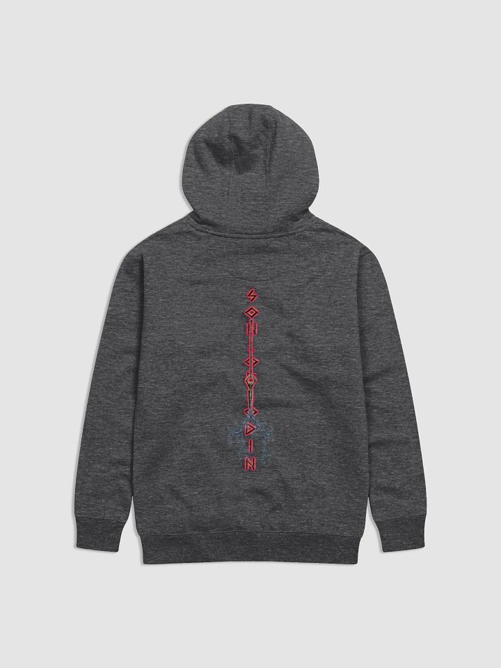 Son_0f_0din Cotton Heritage Unisex Premium Hoodie- Logo Front Left/Gungnir spine product image (5)