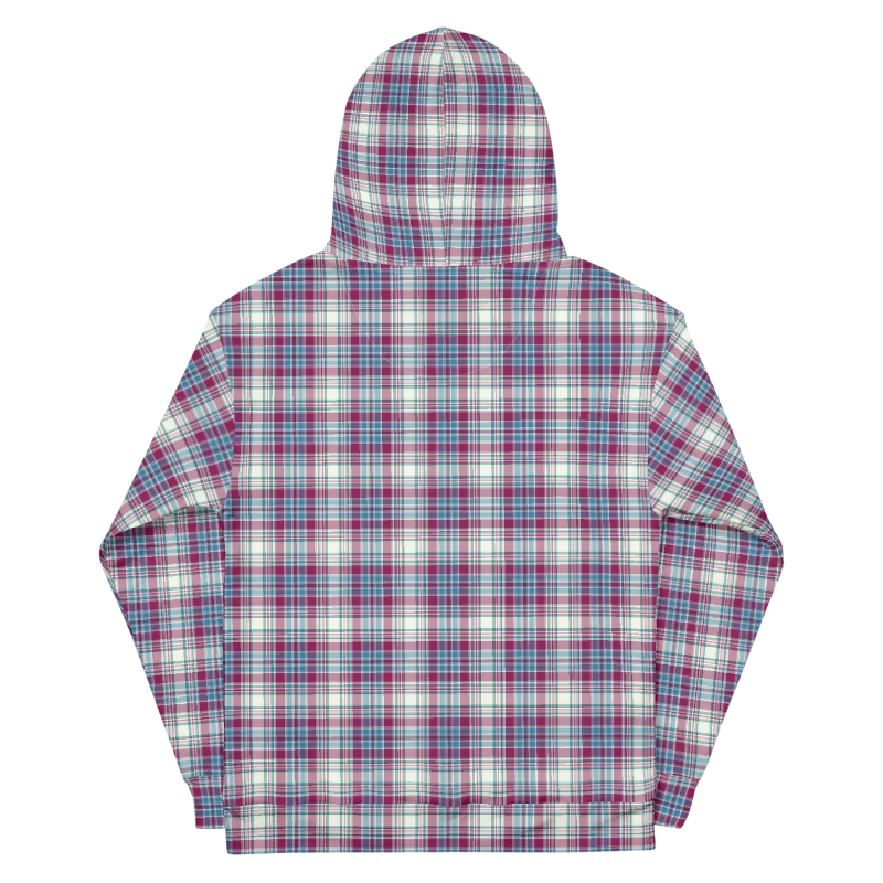 Turquoise and Magenta Plaid Hoodie product image (7)