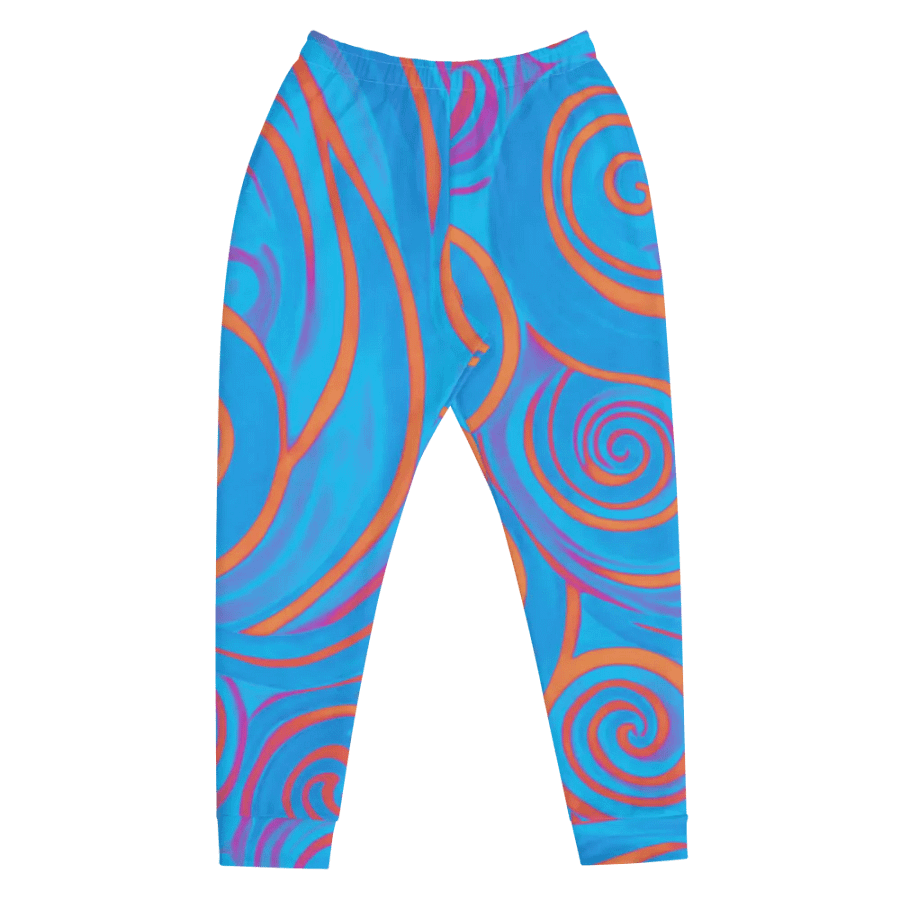 Funky Blue Dreams Liquid Tie-Dye Men's Joggers product image (8)