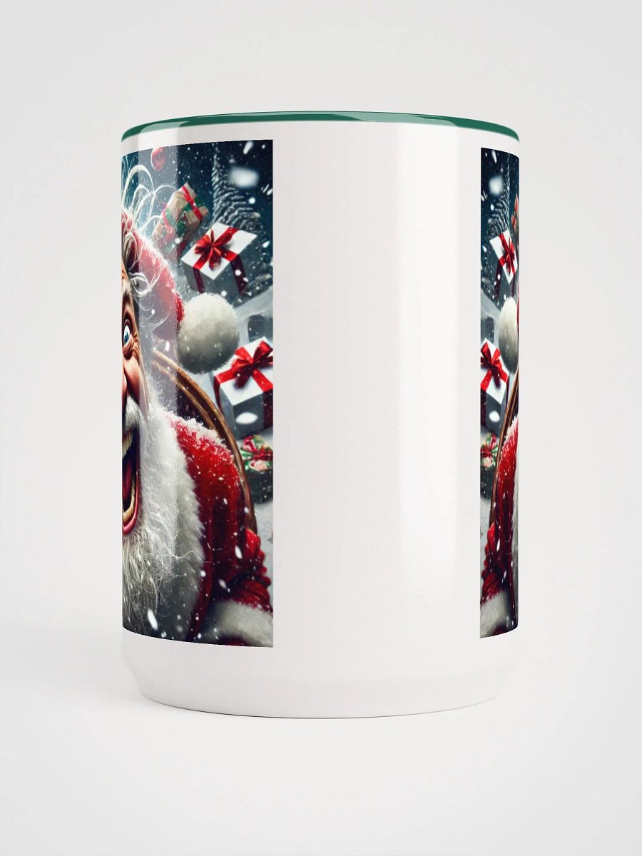 Green Mug with a Frantic Santa product image (5)