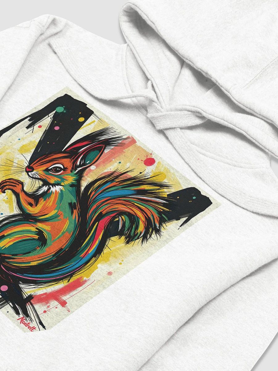 Cozy Cotton Blend Unisex Hoodie funky colorful squirrel product image (3)