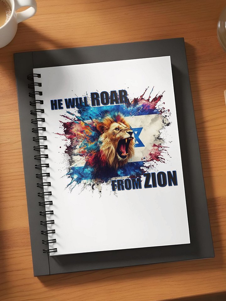 "HE WILL ROAR FROM ZION" Spiral Notebook product image (1)