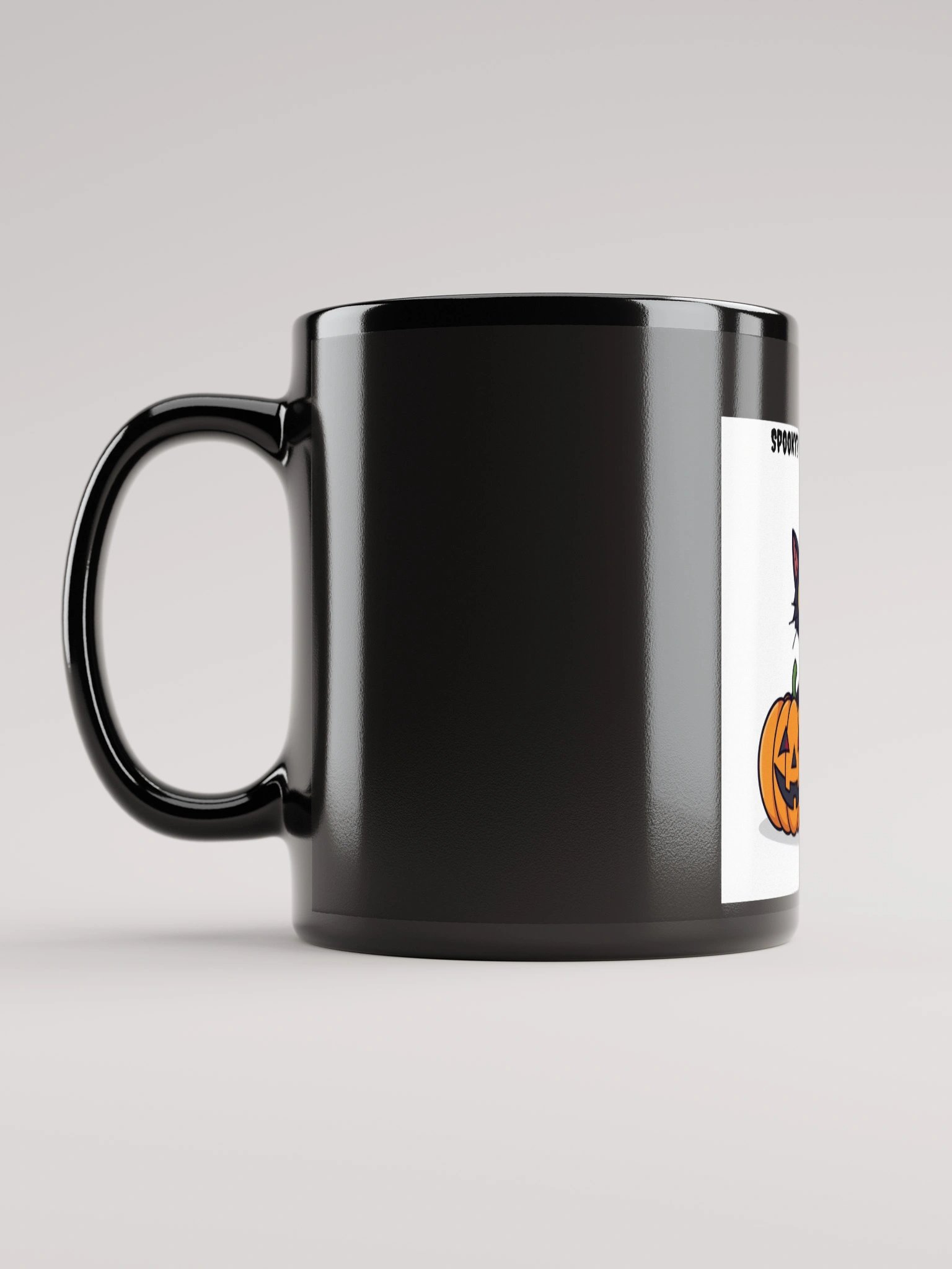 Spooky? Nope, Just Cute! Black Glossy Mug product image (3)