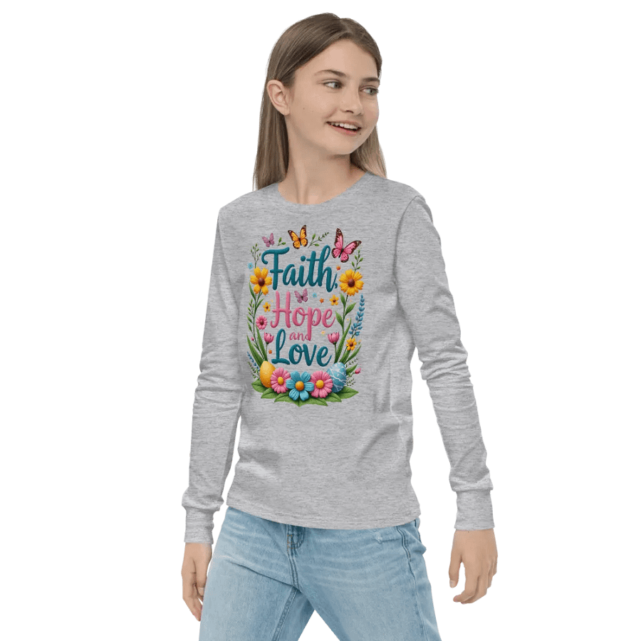 Faith Hope and Love Springtime Youth T-Shirt product image (22)