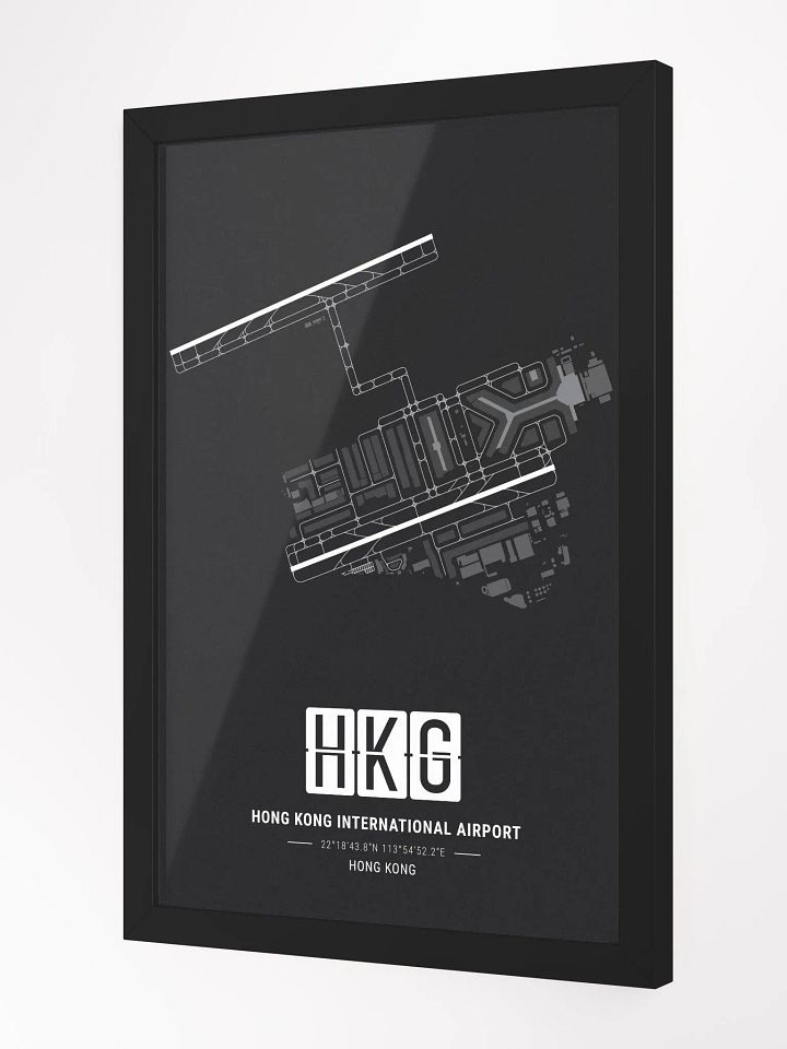 Framed Airport HKG Premium Map On Matt Paper product image (2)