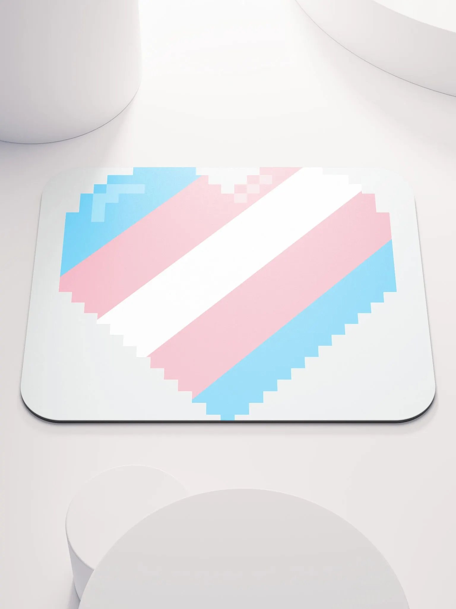 Trans heart Mouse pad product image (1)