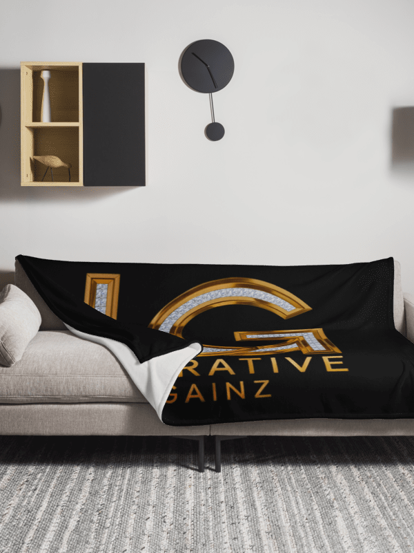 Lucrative Gold Diamonds Black Blanket product image (1)
