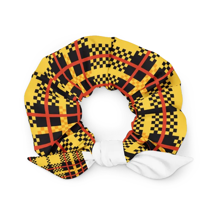 Yellow Pixel Flannel scrunchie product image (1)