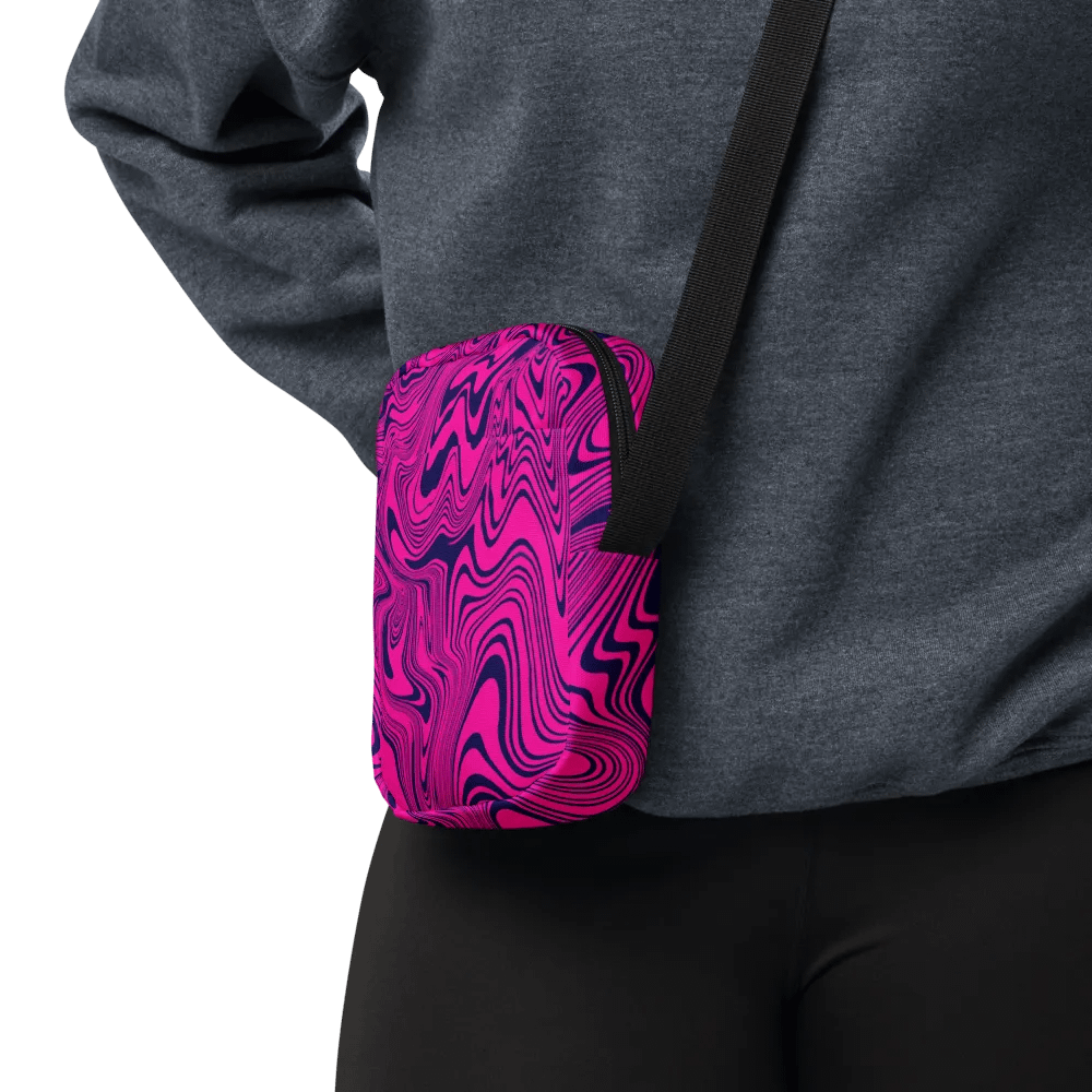 Utility Crossbody Bag - Abstract Magenta Pink Swirls product image (5)