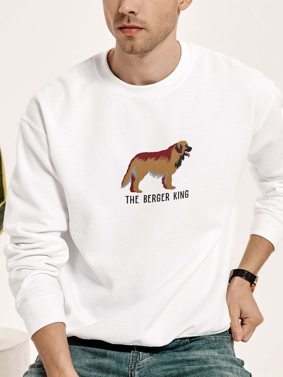 The Berger King Sweatshirt (Embroidered) of a Leonberger product image (2)