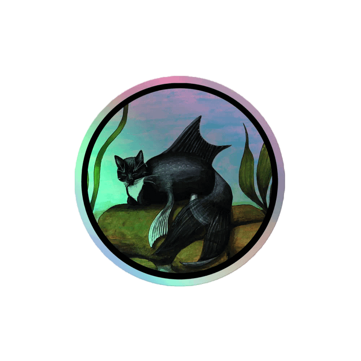 Mermeow Tuxedo Holo Sticker product image (2)