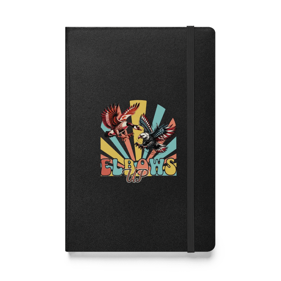 Elbows Up Canadian Goose Vs American Eagle Patriotic Flight Hardcover Journal product image (1)