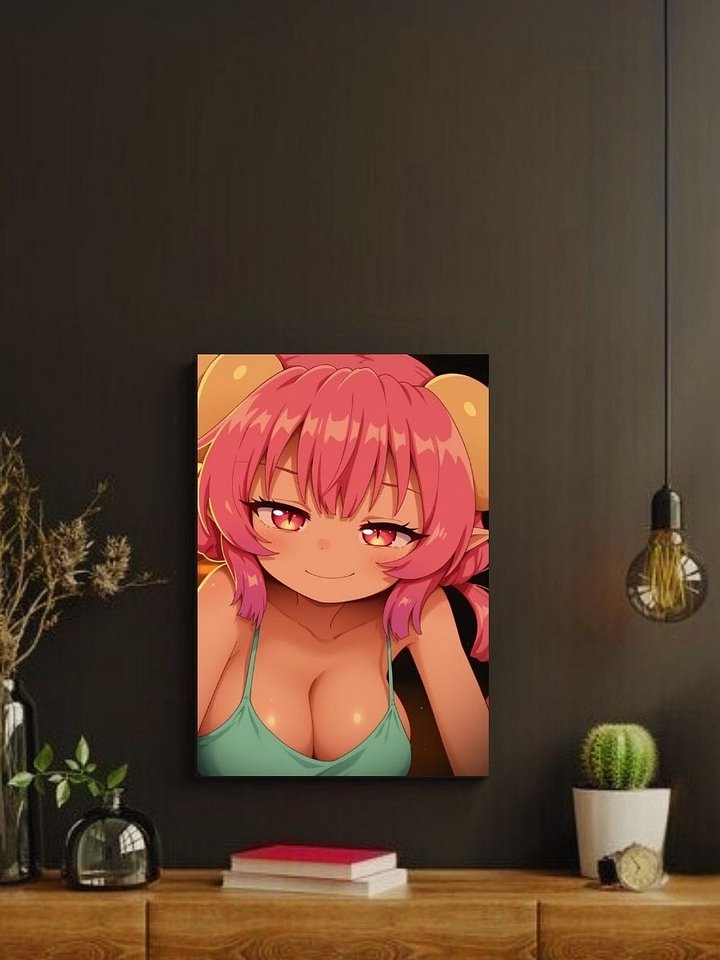 Dragon Maid Ilulu Teal Tank Top Smug – Glossy 8x10 Metal Print product image (2)