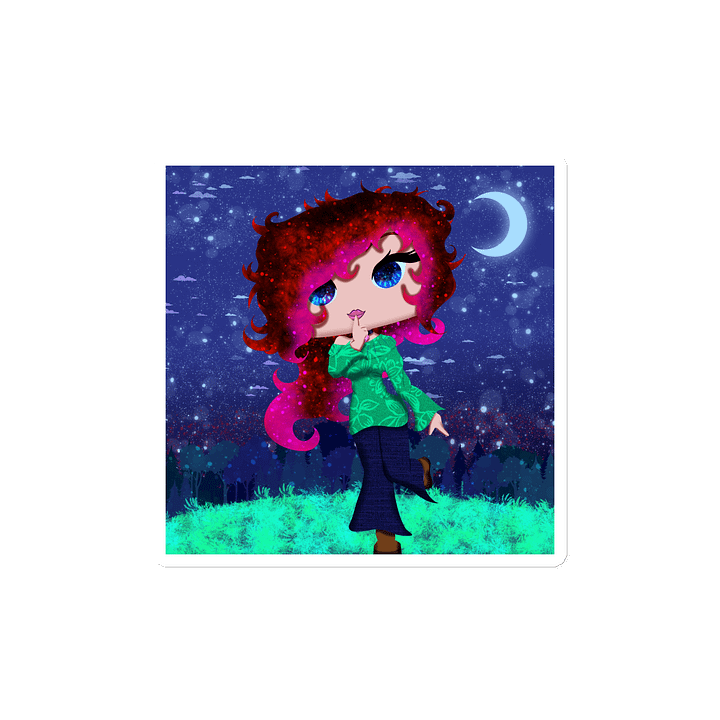 Chibi Anime Girl with background Magnet product image (2)