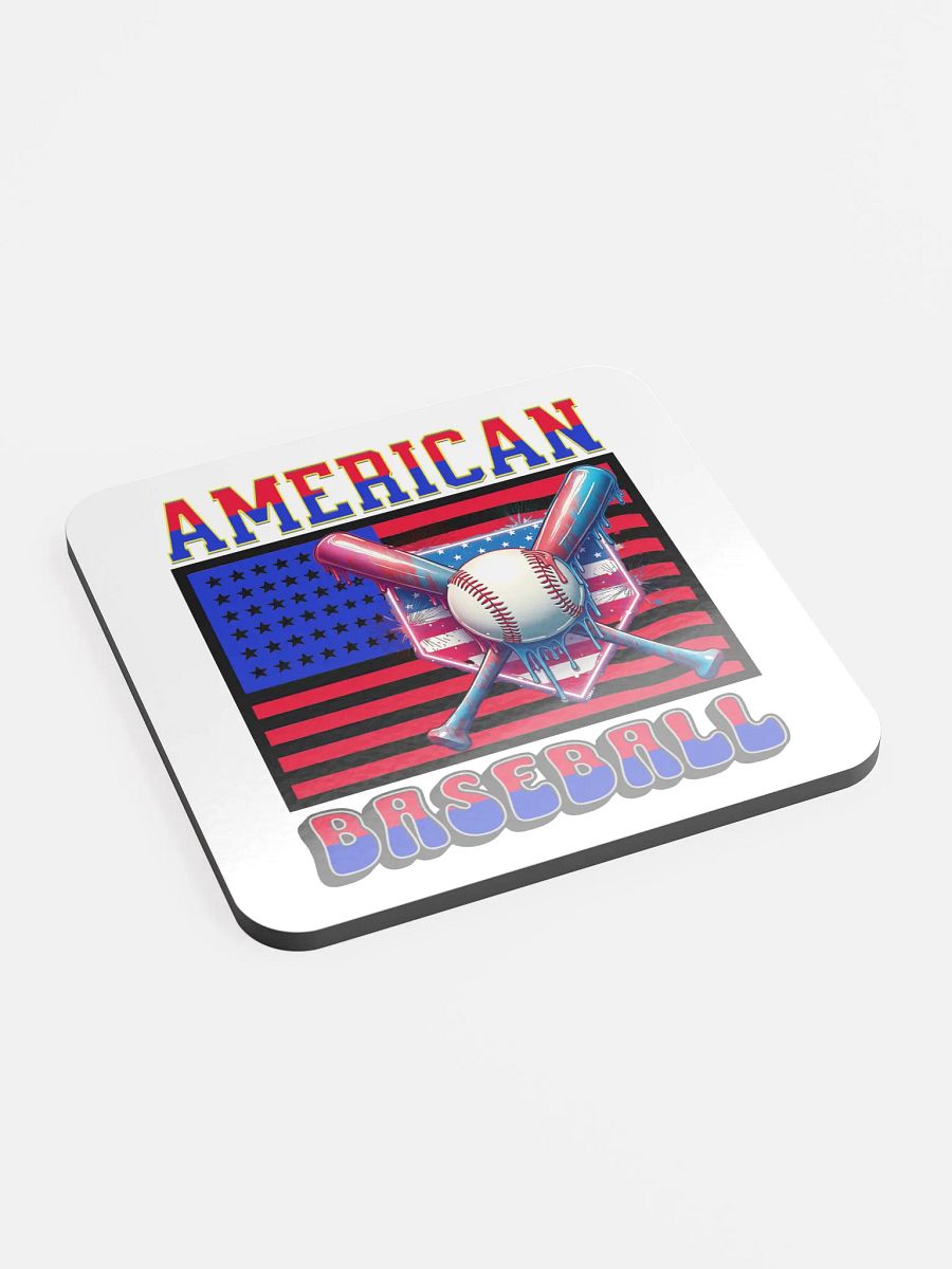 American Baseball Flag Dripping Coaster product image (3)