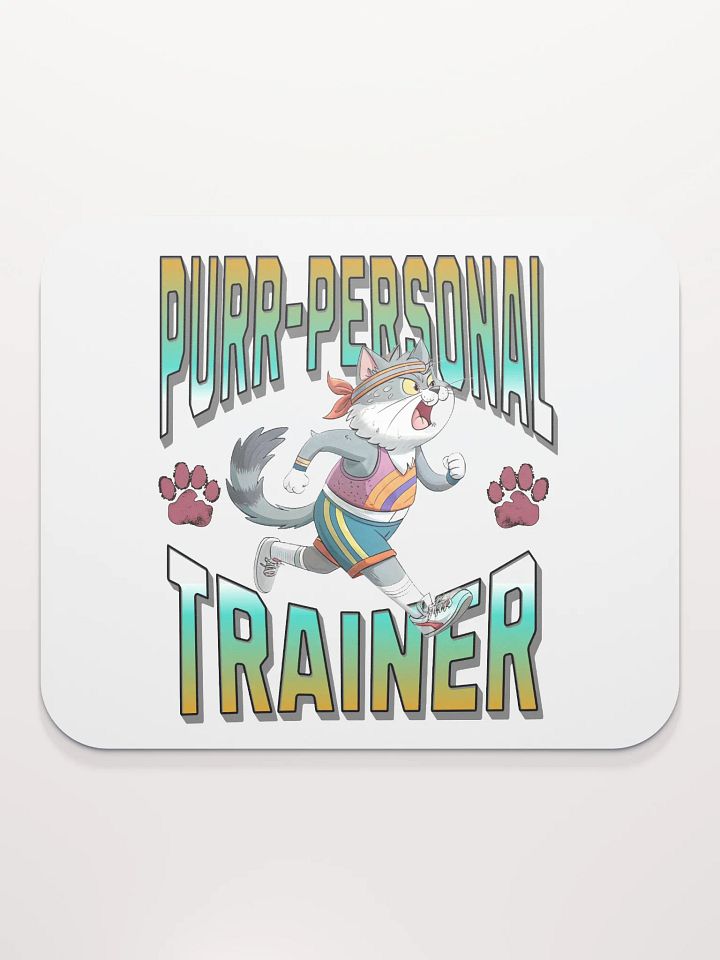 Purr Personal Trainer Cat Mouse Pad product image (1)