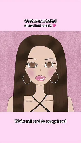 Portrait commissions open 🩷 #procreate #illustration #shoediva #girl #portrait