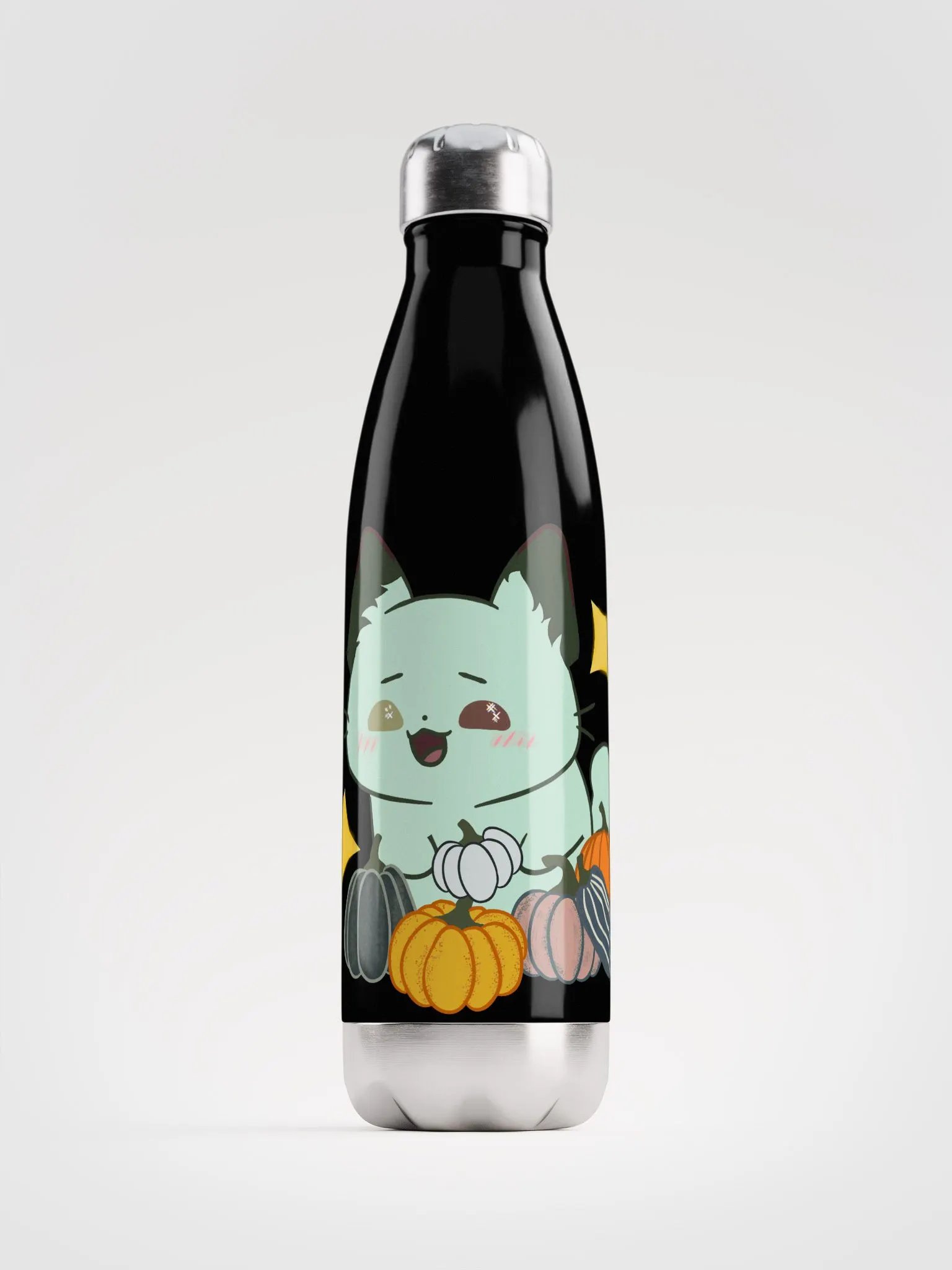 Spoopy Time Pumpkins Stainless Steel Water Bottle product image (1)