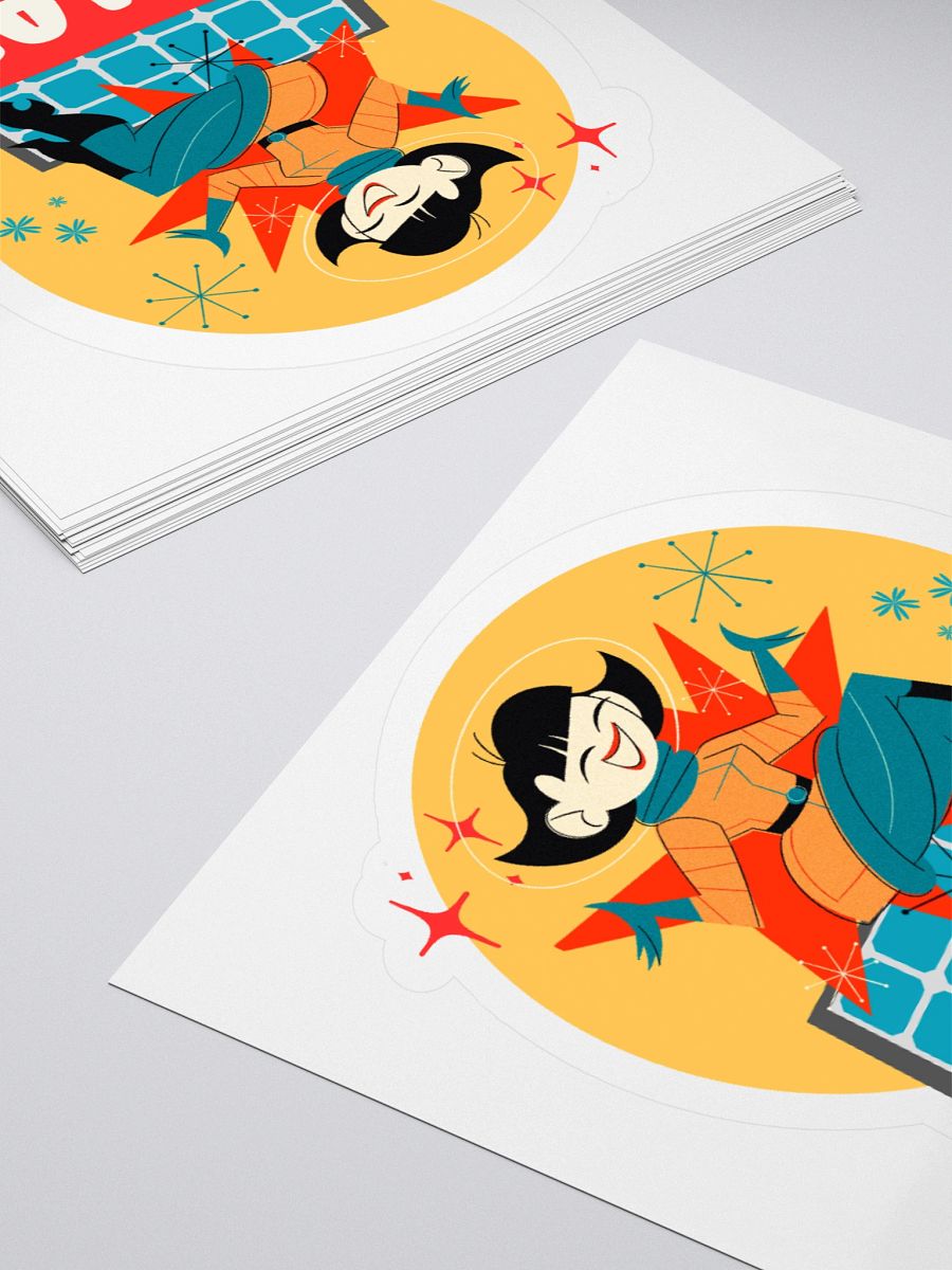 Solar Retro Martian Sticker product image (4)
