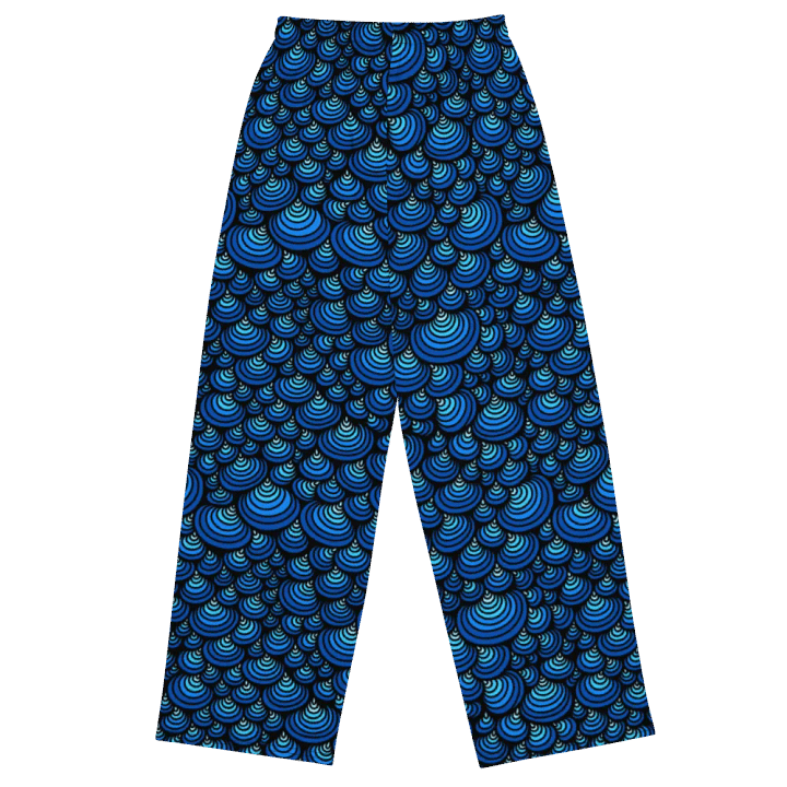 Weirdly Zen Wide Leg Pants - Blue Abstract product image (1)