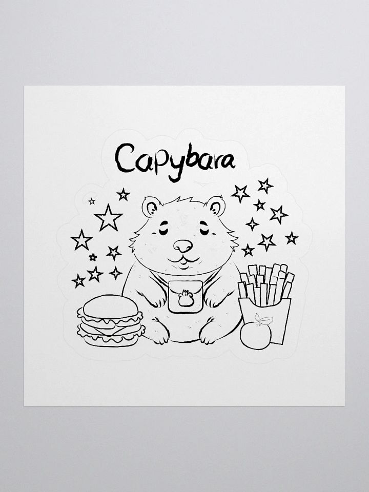 Capybara's Lunch Break Kiss Cut Stickers product image (3)