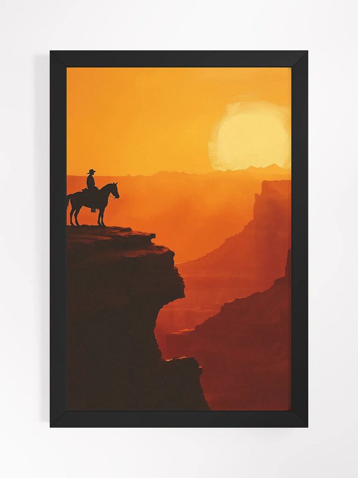 Chase the Sun, Even When the Trail is Rough - Western Sunset Art Poster product image (1)
