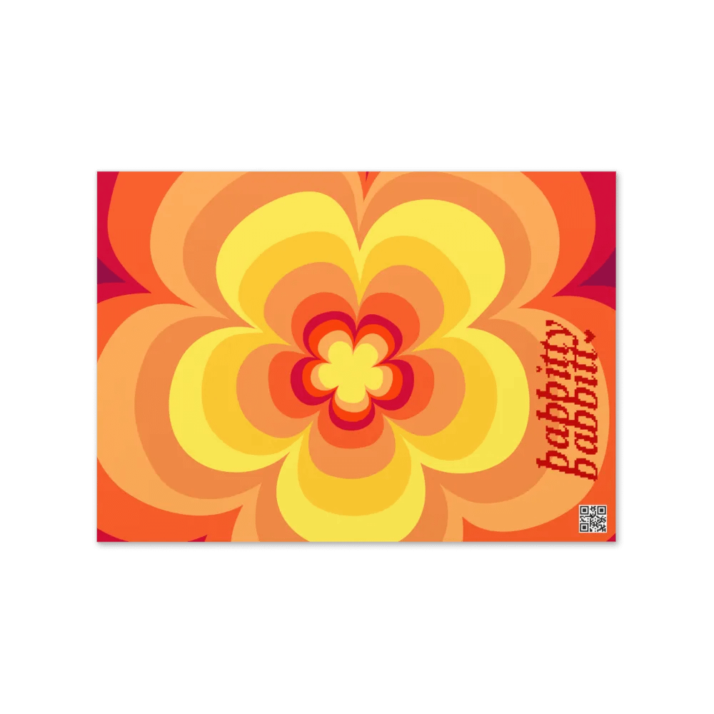 Groovy Mum terracotta retro portrait greetings card product image (4)