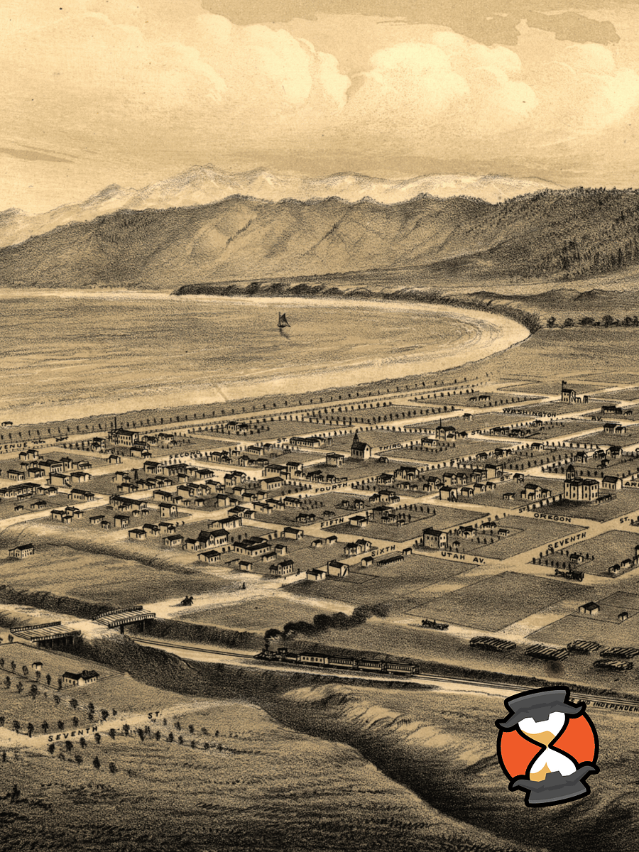 Santa Monica 1877 Poster Print – Hand-Drawn Historic City View (Unframed) product image (3)