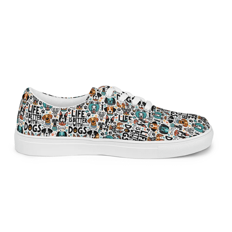 Dog Lover's Statement Lace-Up Shoes _ Calceonova Streetwear _ Life is Better With Dogs Design product image (12)