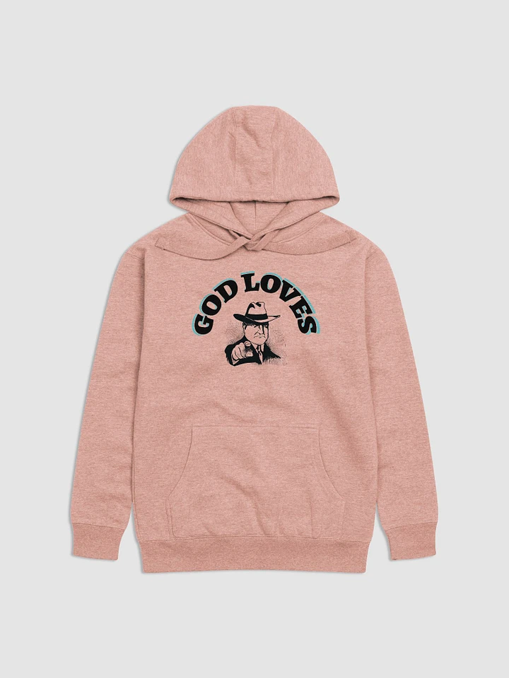 GOD LOVES YOU. Cozy Cotton Blend Unisex Hoodie product image (1)