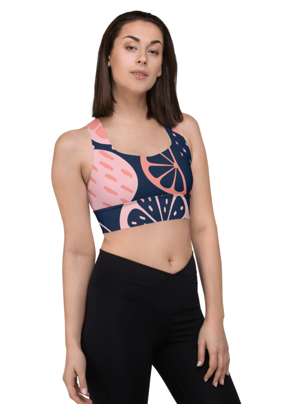 Pink Citrus Slice All-Over Sports Bra product image (4)
