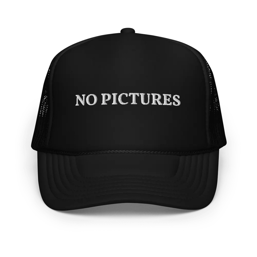 No Pictures - Funny Embroidered Hat Trucker Cap product image (1)