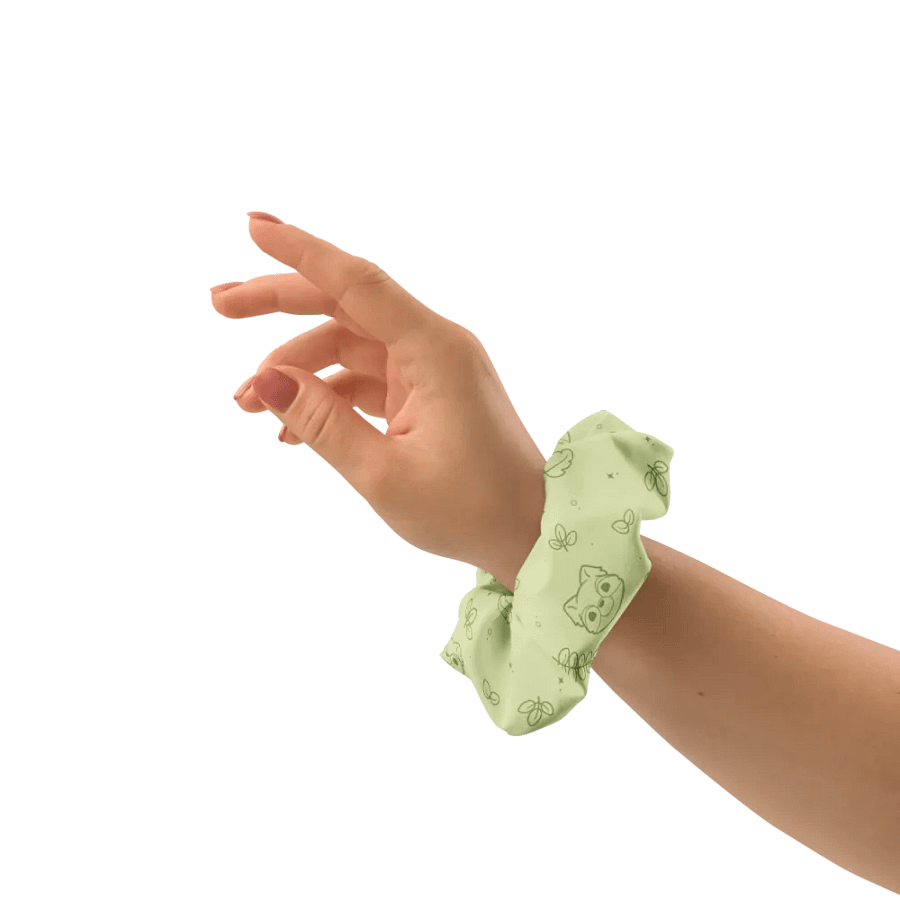 Green recycled scrunchie | Woodland frens product image (8)