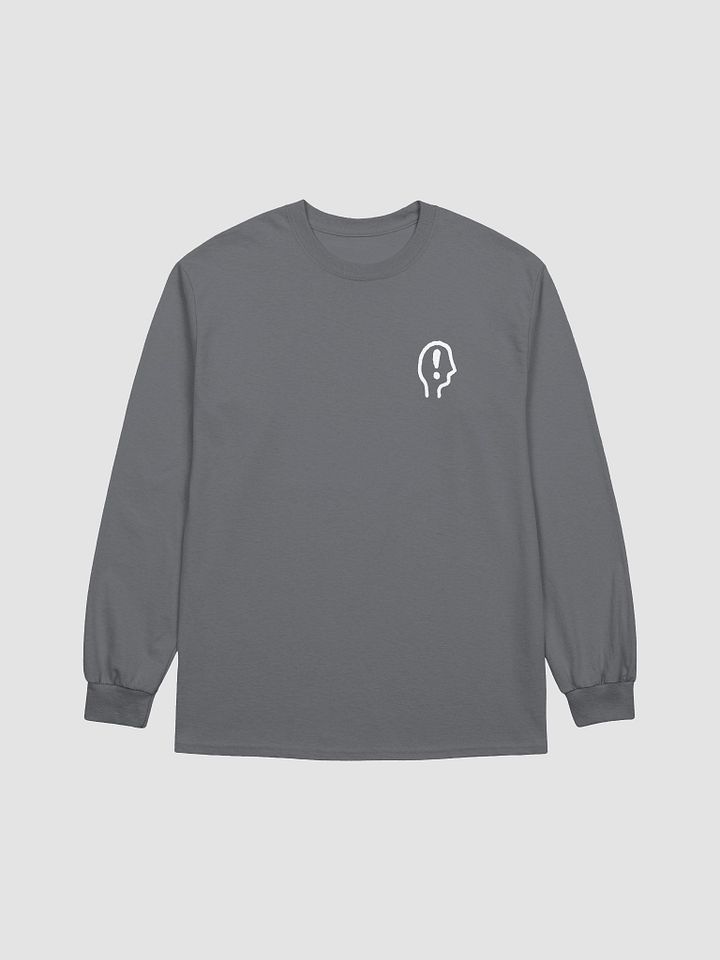 EXCLAIMING MENTALLY (sm. white design) printed cotton long sleeve product image (2)