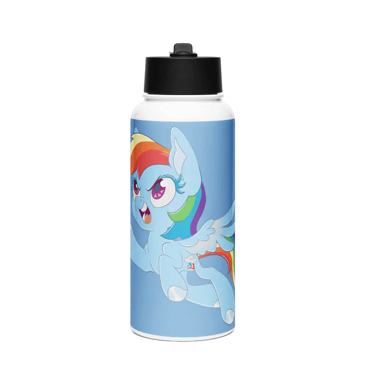 Rainbow Dash Stainless Steel Water Bottle with a Straw Lid product image (1)