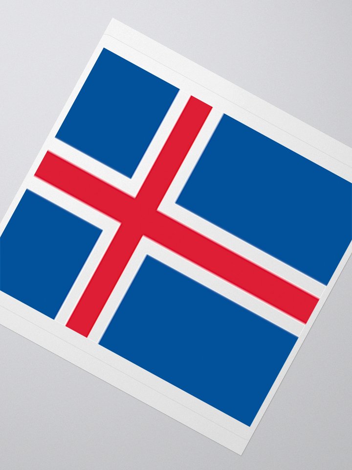 Iceland Flag Sticker | Red White Cross Design | Durable Vinyl | 3 Sizes product image (6)