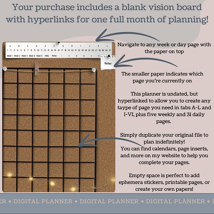 Monthly Portrait Vision Board V1 product image (2)
