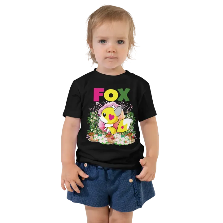 Fox Colorful Funny Cute Bella+Canvas Toddler T-Shirt – Fun Gift for Kids product image (1)