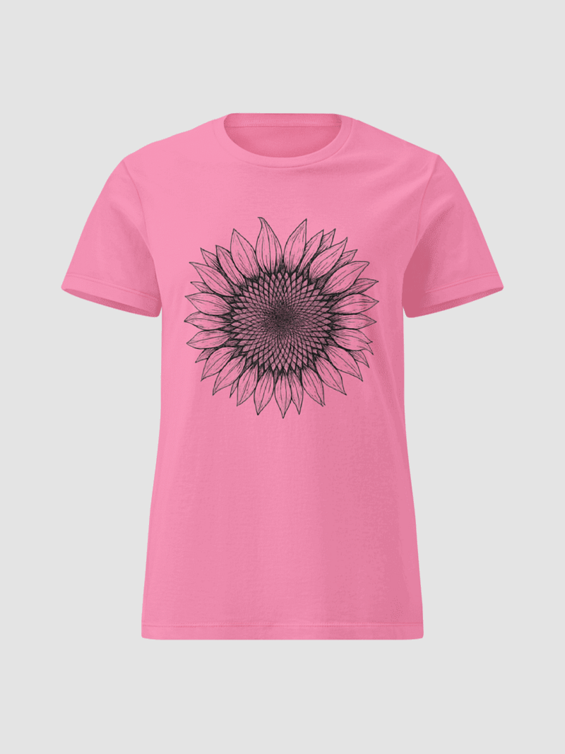 Women’s Sunflower Graphic Tee – Short Sleeve, Soft Cotton, Casual Summer Top