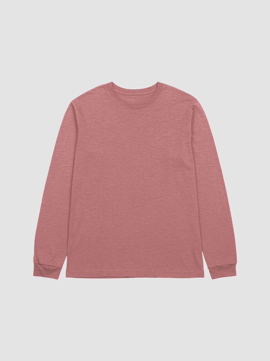 Plain Color Heather Mauve Long Sleeve T-Shirt product image (5)
