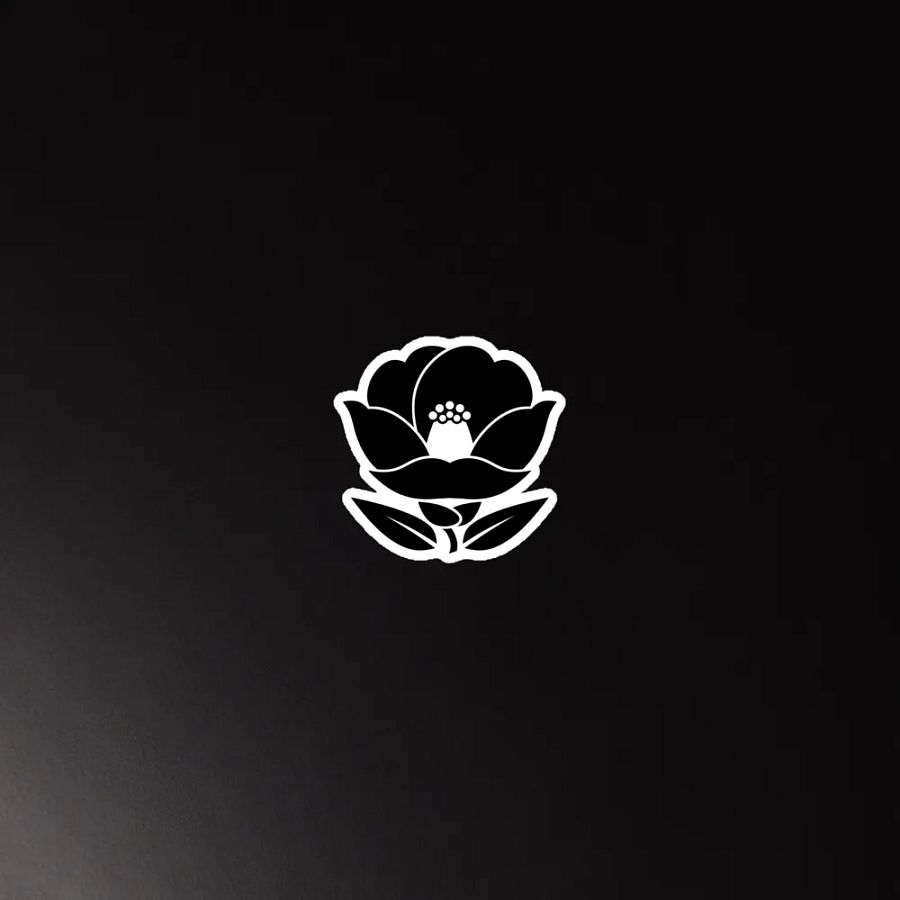 Nest of Smoke Tsubaki Crest (Black) ✦ Die-Cut Magnets product image (3)