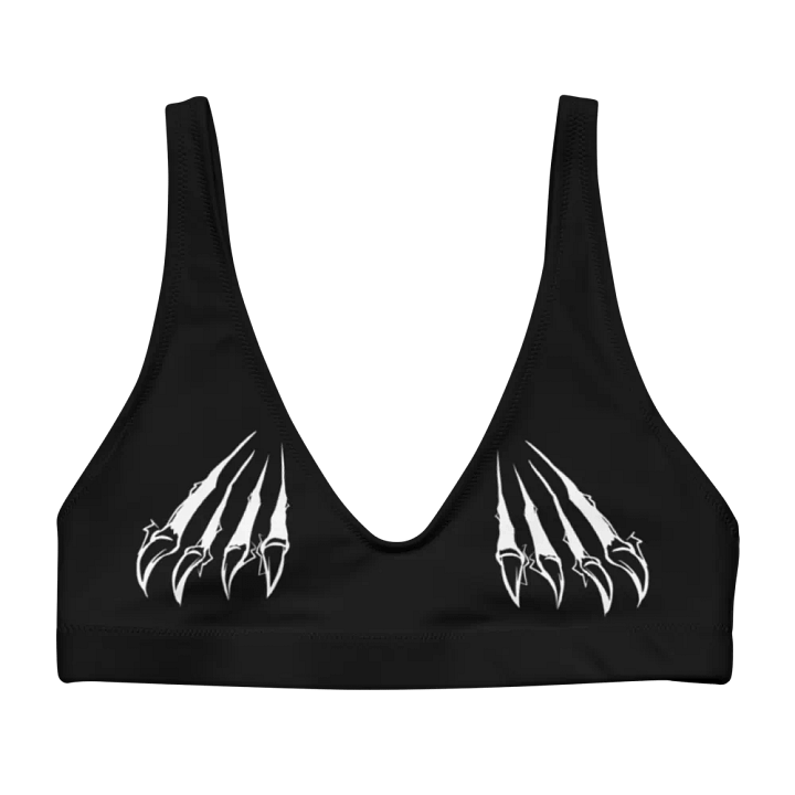 "Claw Paws" All-Over Print Recycled Padded Bikini Top product image (2)