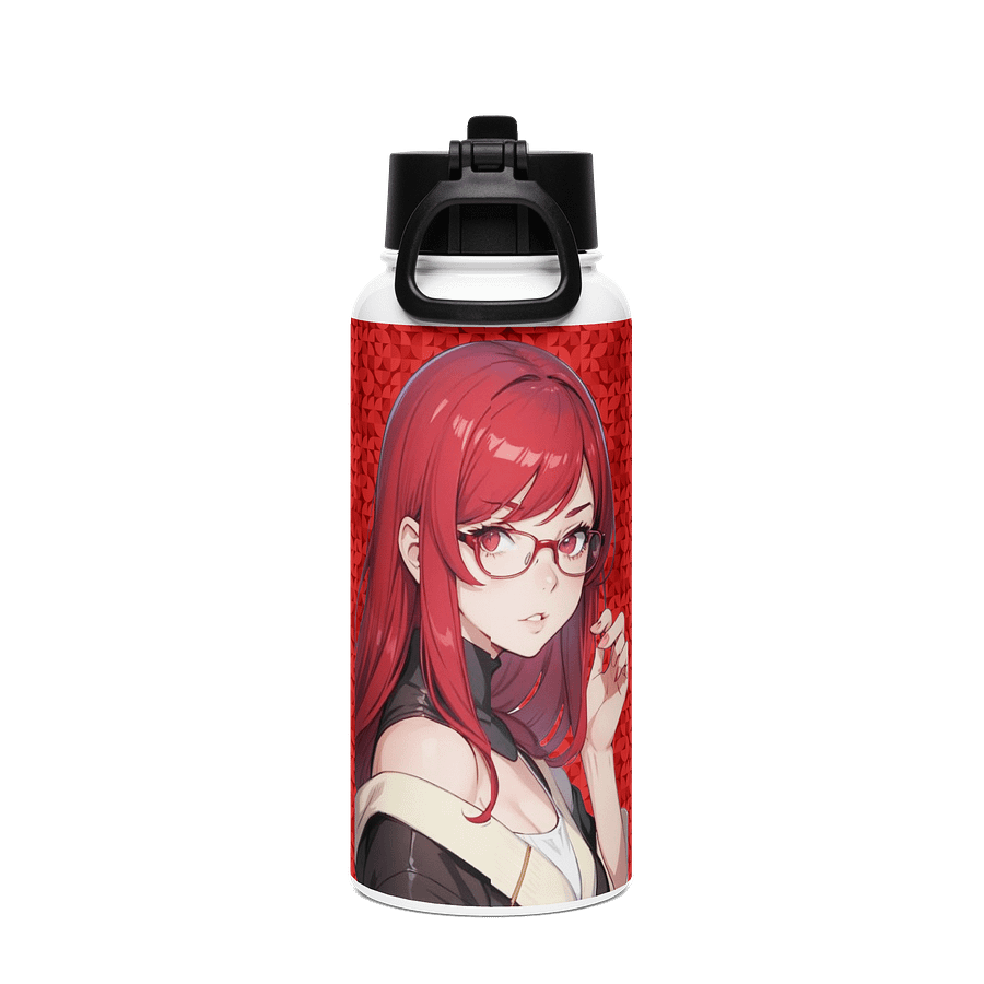 (Red WAIFU) K Stainless Steel Water Bottle with a Straw Lid product image (2)